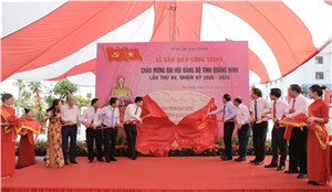 Tỉnh Quảng Ninh tổ chức lễ gắn biển Cụm công trình Trung tâm Hành chính tỉnh chào mừng Đại hội Đại biểu Đảng bộ tỉnh lần thứ XV, nhiệm kỳ 2020-2025