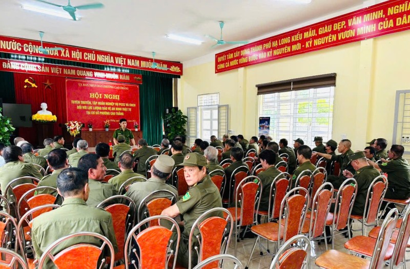 Phường Cao Thắng tổ chức tuyên truyền, tập huấn nghiệp vụ PCCC và CNCH đối với Lực lượng bảo vệ an ninh trật tự tại cơ sở phường Cao Thắng