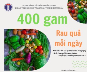 TIÊU THỤ ĐỦ RAU QUẢ MỖI NGÀY