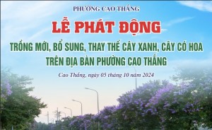 Phường Cao Thắng xây dựng Kế hoạch tổ chức thực hiện trồng thay thế, bổ sung cây xanh cảnh quan, cây bóng mát và cây có hoa trên địa bàn phường Cao Thắng