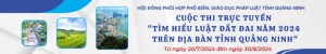 Thông tin về Cuộc thi “Tìm hiểu Luật Đất đai năm 2024 trên địa bàn tỉnh Quảng Ninh”